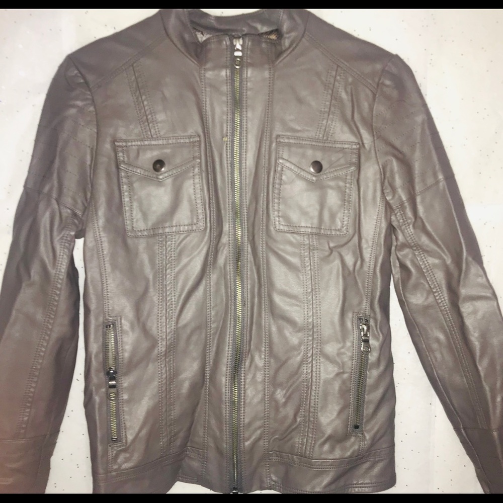 Jessica Simpson vegan leather moto jacket!!